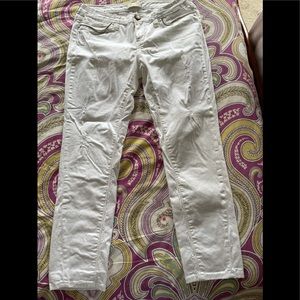 NWOT Seven7 White Stretch Ankle Ripped Jeans 12P